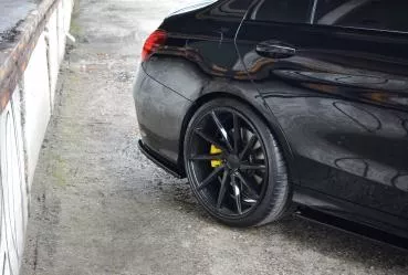 Heck Ansatz Flaps Diffusor für Mercedes-AMG C 43 Limousine W205 Facelift schwarz Hochglanz