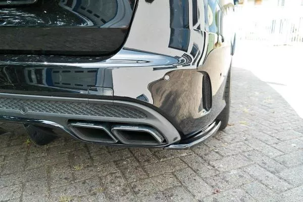 Heck Ansatz Flaps Diffusor für Mercedes C-Klasse S205 63 AMG schwarz Hochglanz